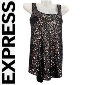 Sequin Tank Top Express Dreamweight Cotton
